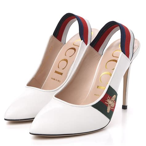 gucci heels white|gucci high heels beige.